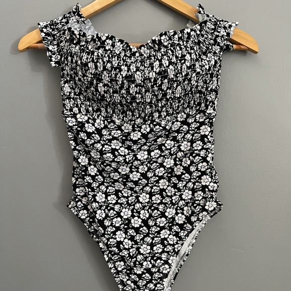 Xhilaration | Smocked Off the Shoulder One Piece - Picture 15 of 16